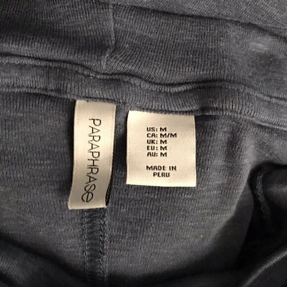 Paraphrase Blue Heathered Dolman Long Sleeve Top  - Size Medium - EUC - Picture 6 of 9